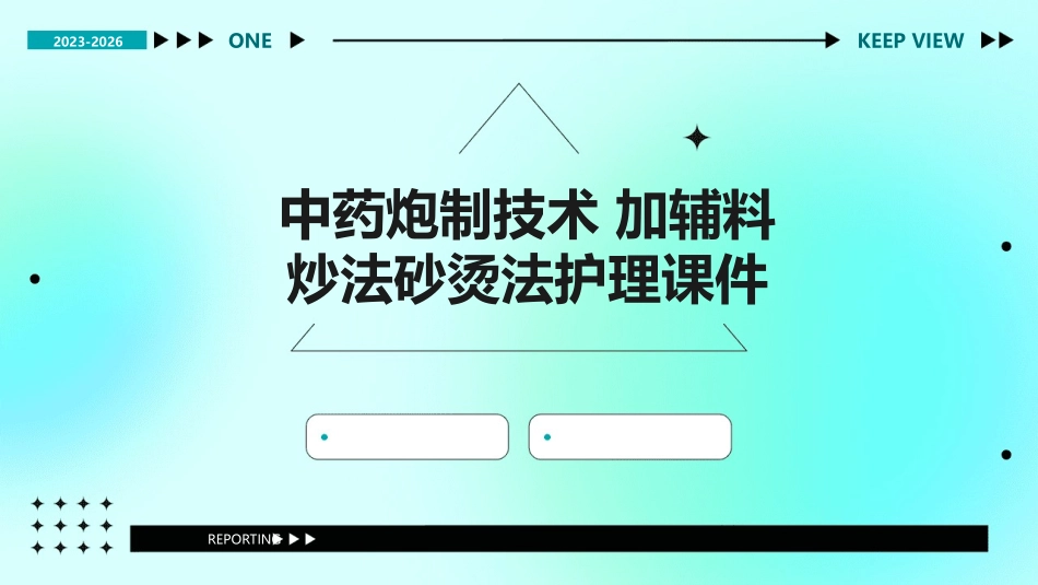 中药炮制技术 加辅料炒法砂烫法护理课件_第1页