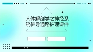 人体解剖学之神经系统传导通路护理课件1