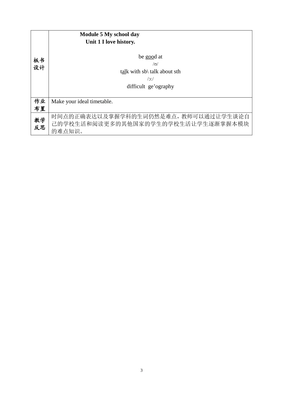 七上M5U1教案-郭春燕_第3页