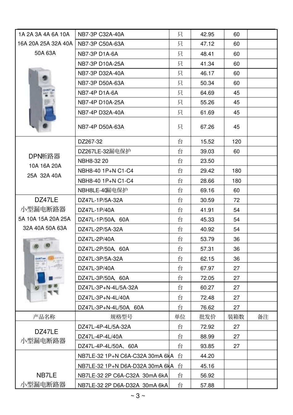 正泰电器价格本_第3页