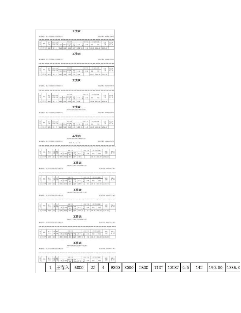 正规工资条模版概要_第1页