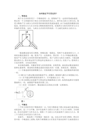 如何验证平行四边形法则