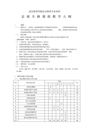 武汉体育学院社会体育专业本科