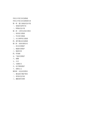 民公共安全应急指引