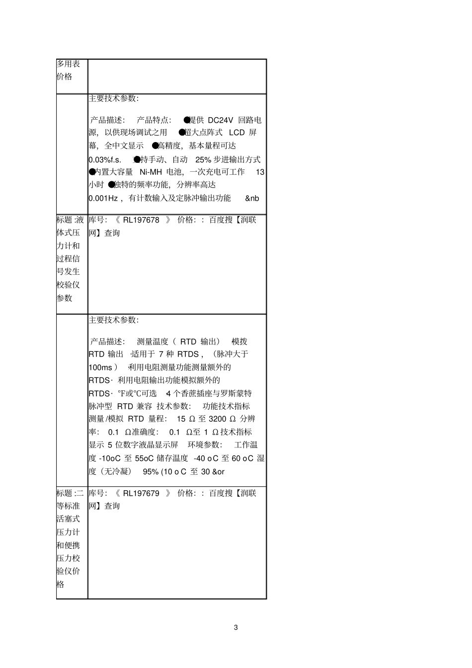 气体活塞式压力计和探头校准仪价格备考复习_第3页