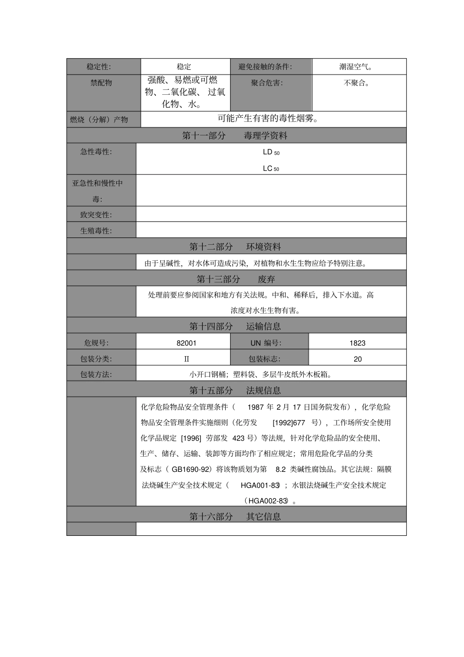 氢氧化钠理化性质及危险特性_第3页