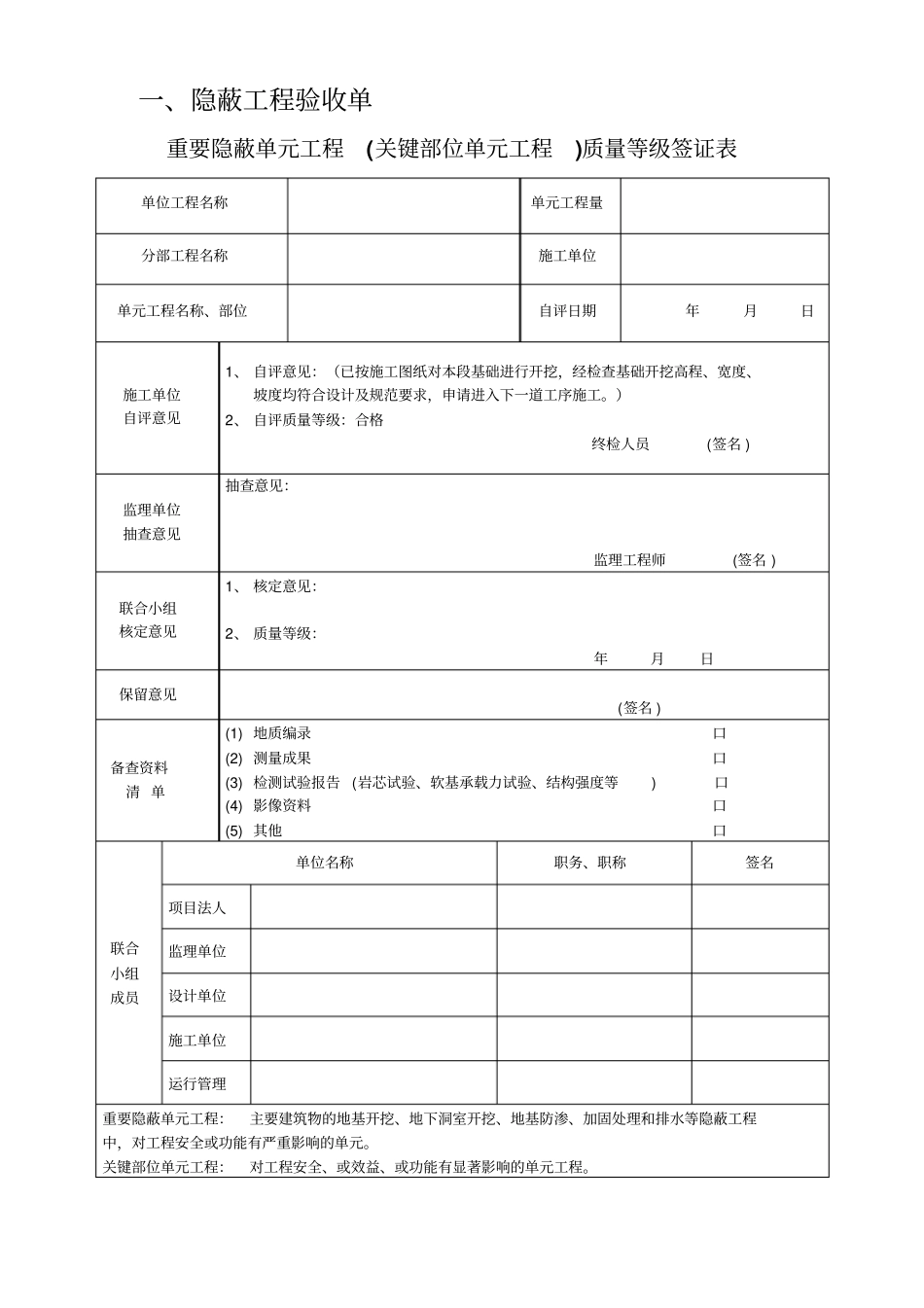 水利工程常用施工评定资料54_第3页