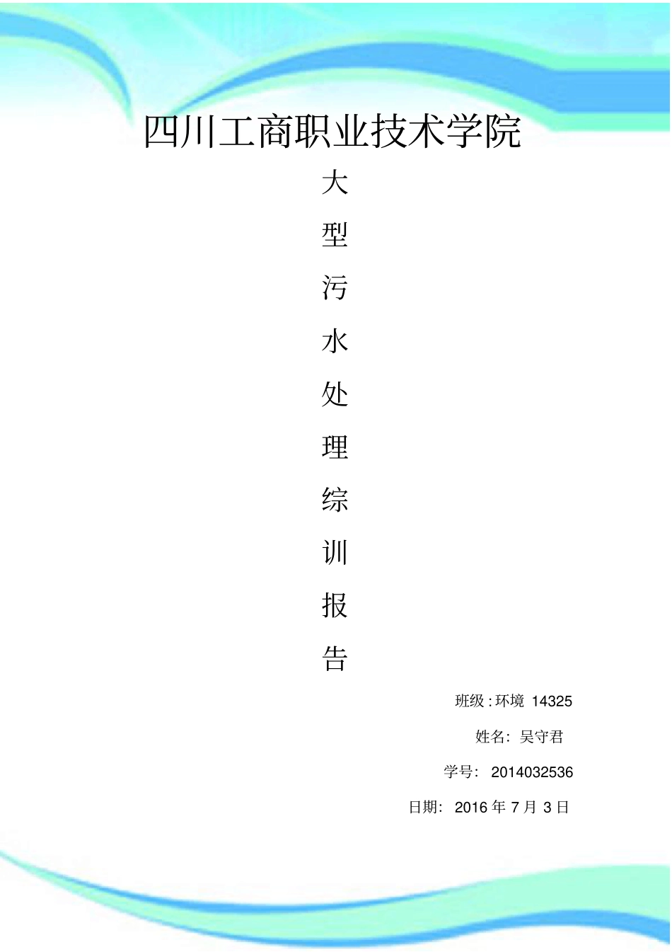 水处理综合试验报告记录_第3页