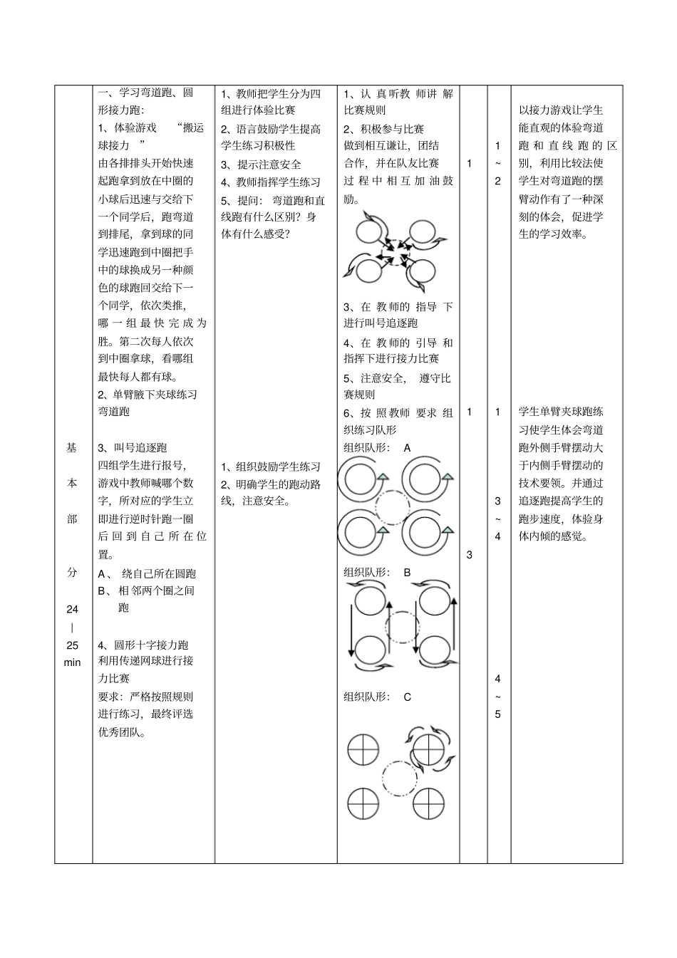 水平二四年级弯道跑、圆形接力跑_第3页