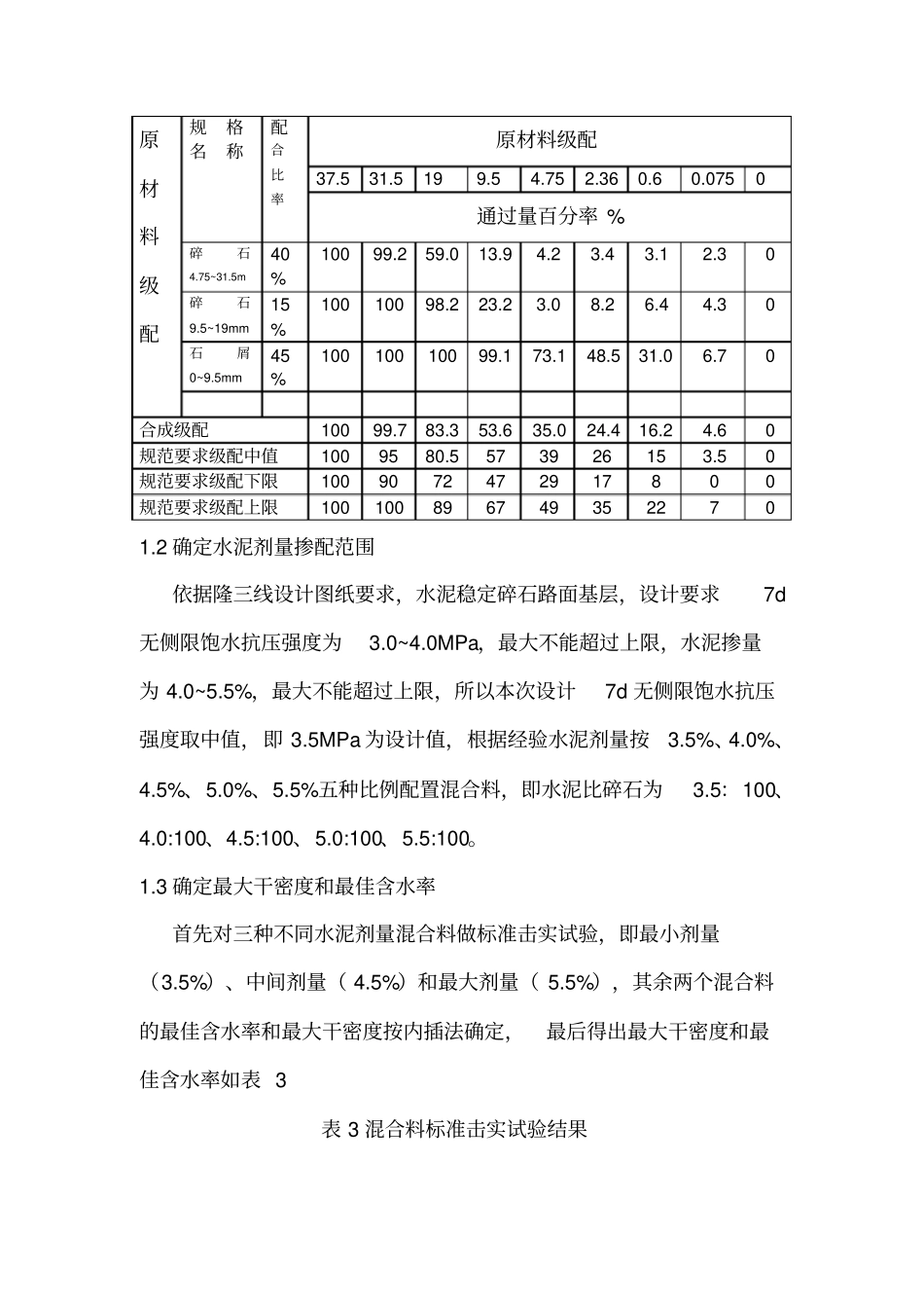 水泥稳定级配碎石基层配合比设计_第2页