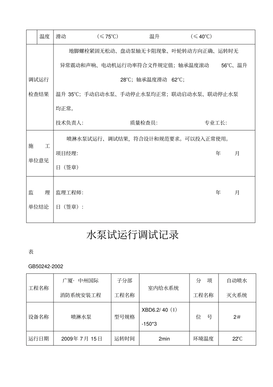 水泵试运行调试记录_第2页