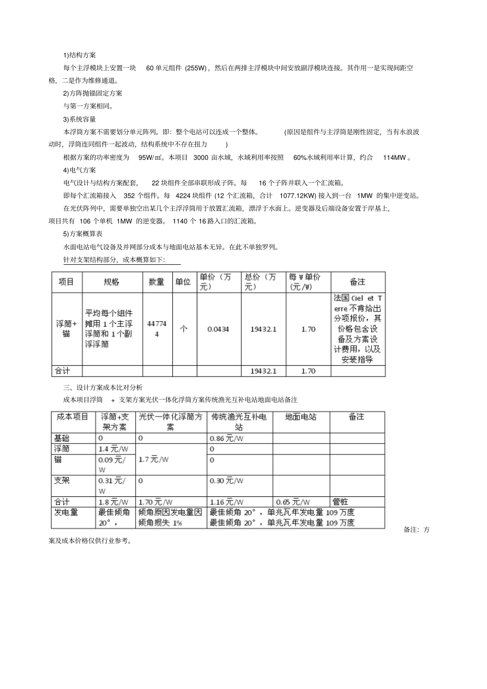 水面光伏电站的设计方案与成本!_第2页