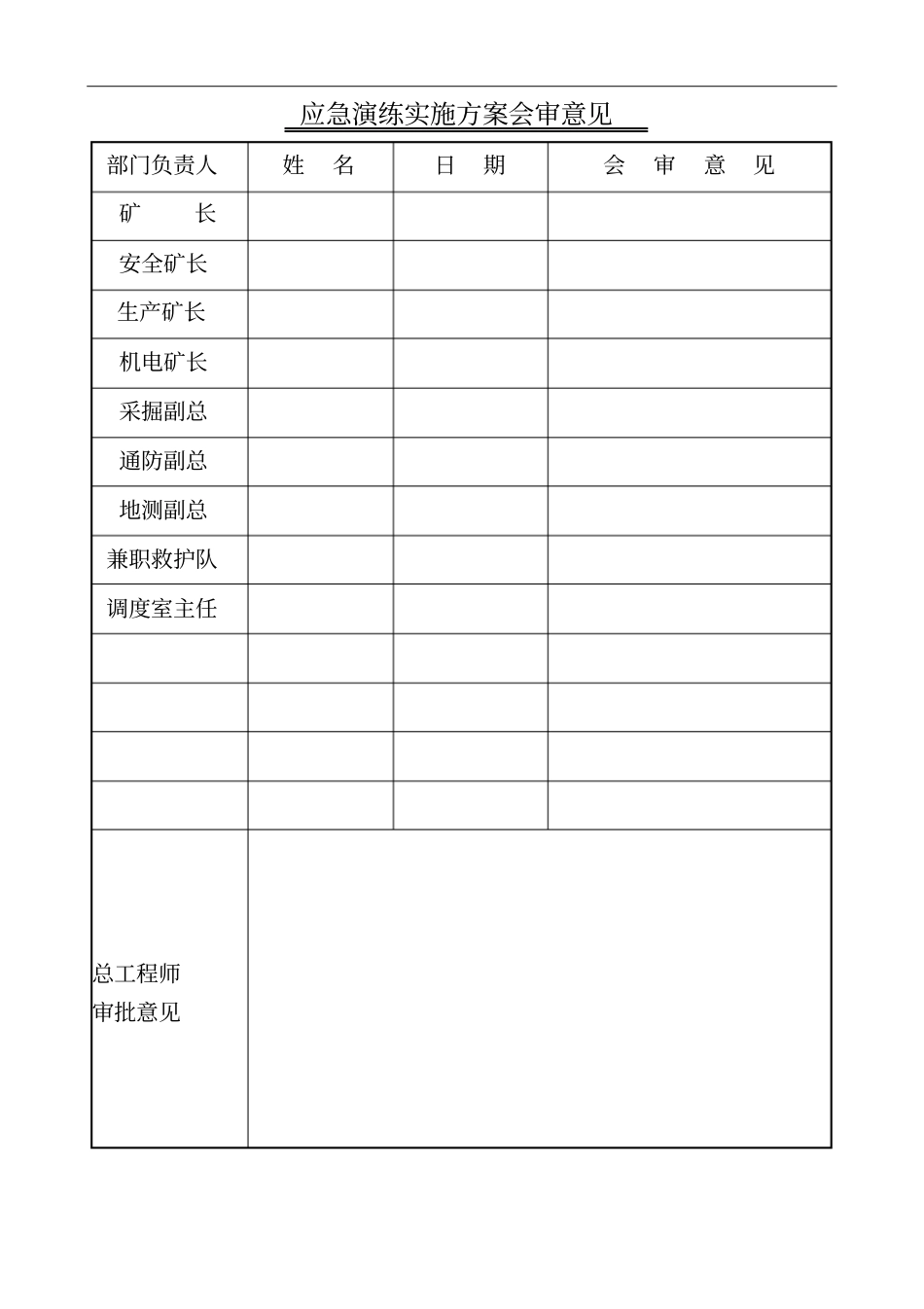永荣煤矿应急演练实施方案剖析_第2页