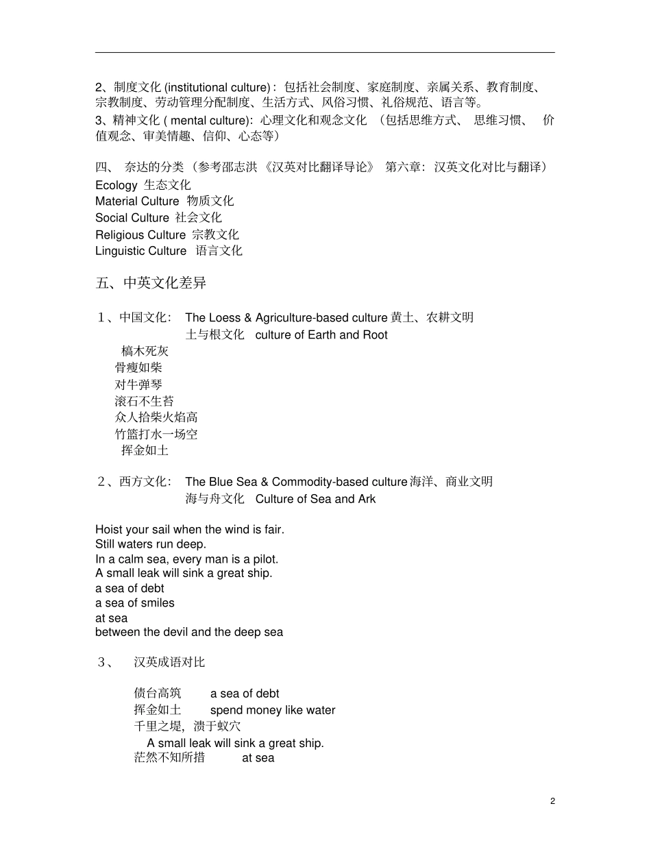 汉英文化比较_第2页