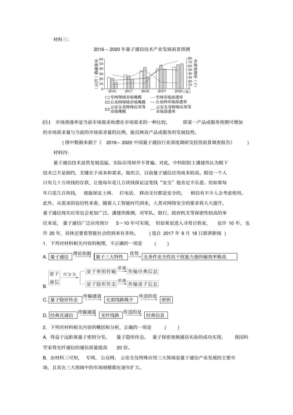 江苏专用2020版高考语文实用类文本阅读专题二群文通练五量子技术含解析_第2页