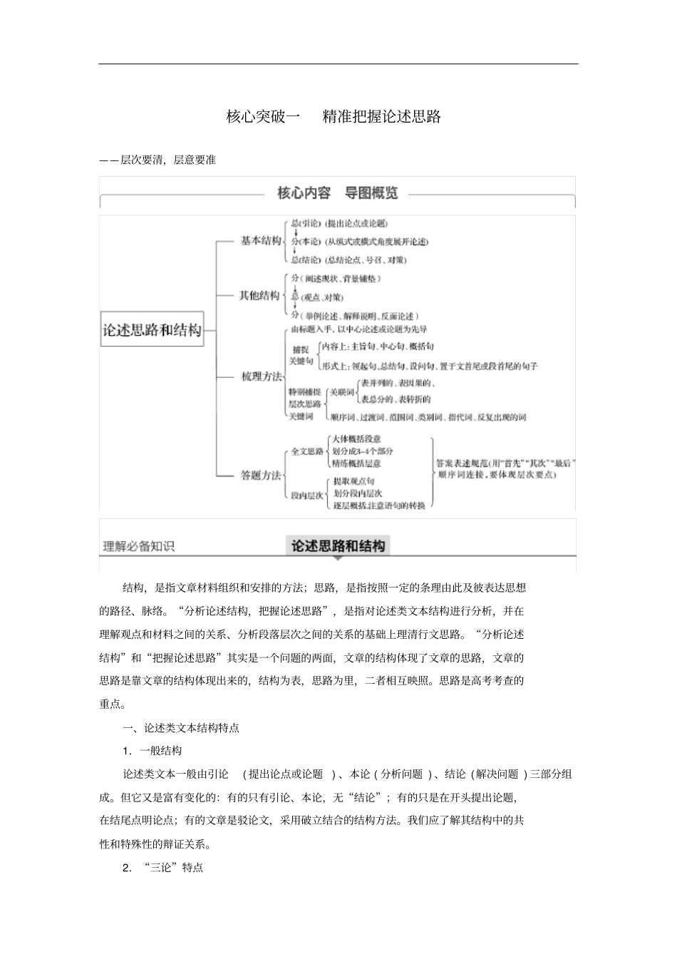 江苏专用高考语文新增分大一轮复习——论述类阅读__精准把握论述思路讲义含解析_第1页