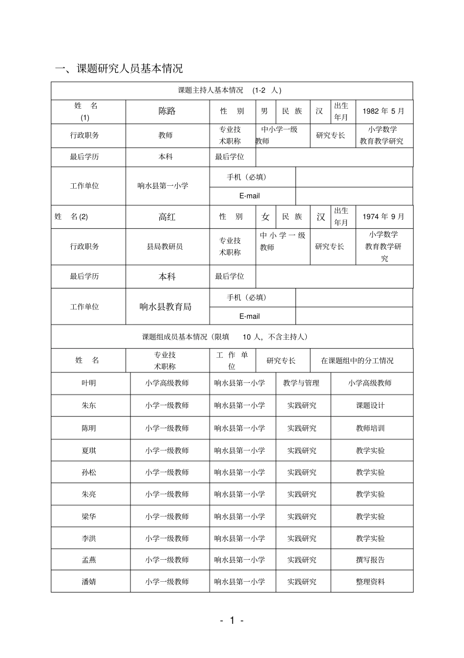 江苏中小学教学研究课题申报评审书_第3页