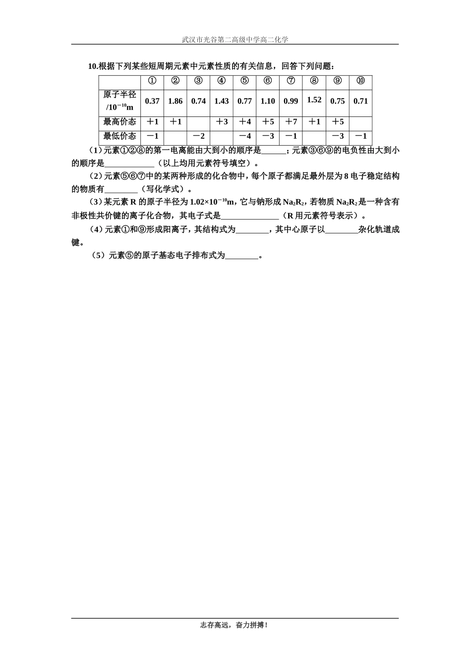 原子结构与性质巩固练习一_第3页