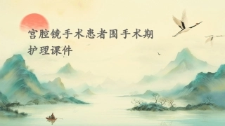 宫腔镜手术患者围手术期护理课件
