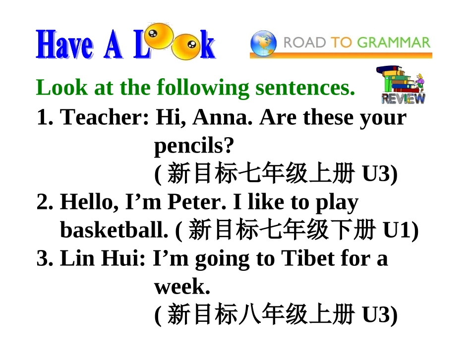 学年高中英语人教新课标必修一UnitFriendshipPeriodGrammar共张PPT_第3页