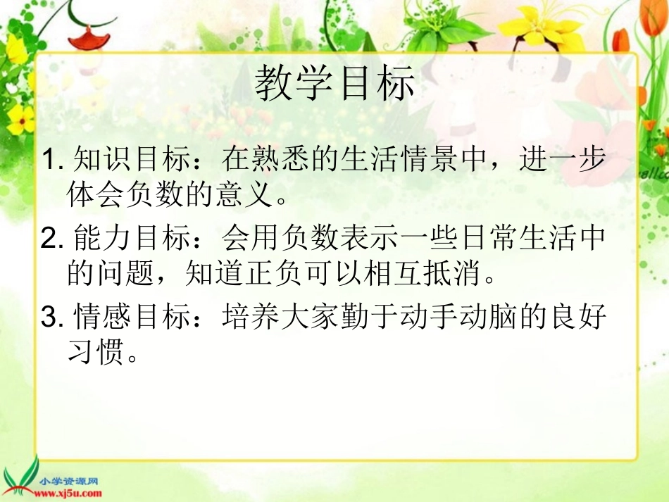 北师大版数学六年级上册《正负数（一）》课件_第2页