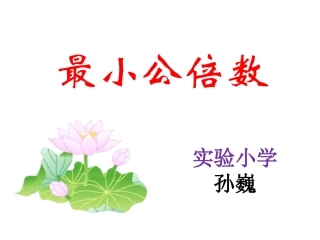 找最小公倍数1课件