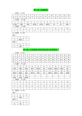 江苏监理人员业务培训习题集答案