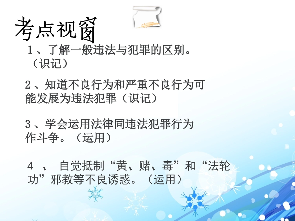 陕教版思品九年级第三课《远离违法犯罪》课件2_第2页