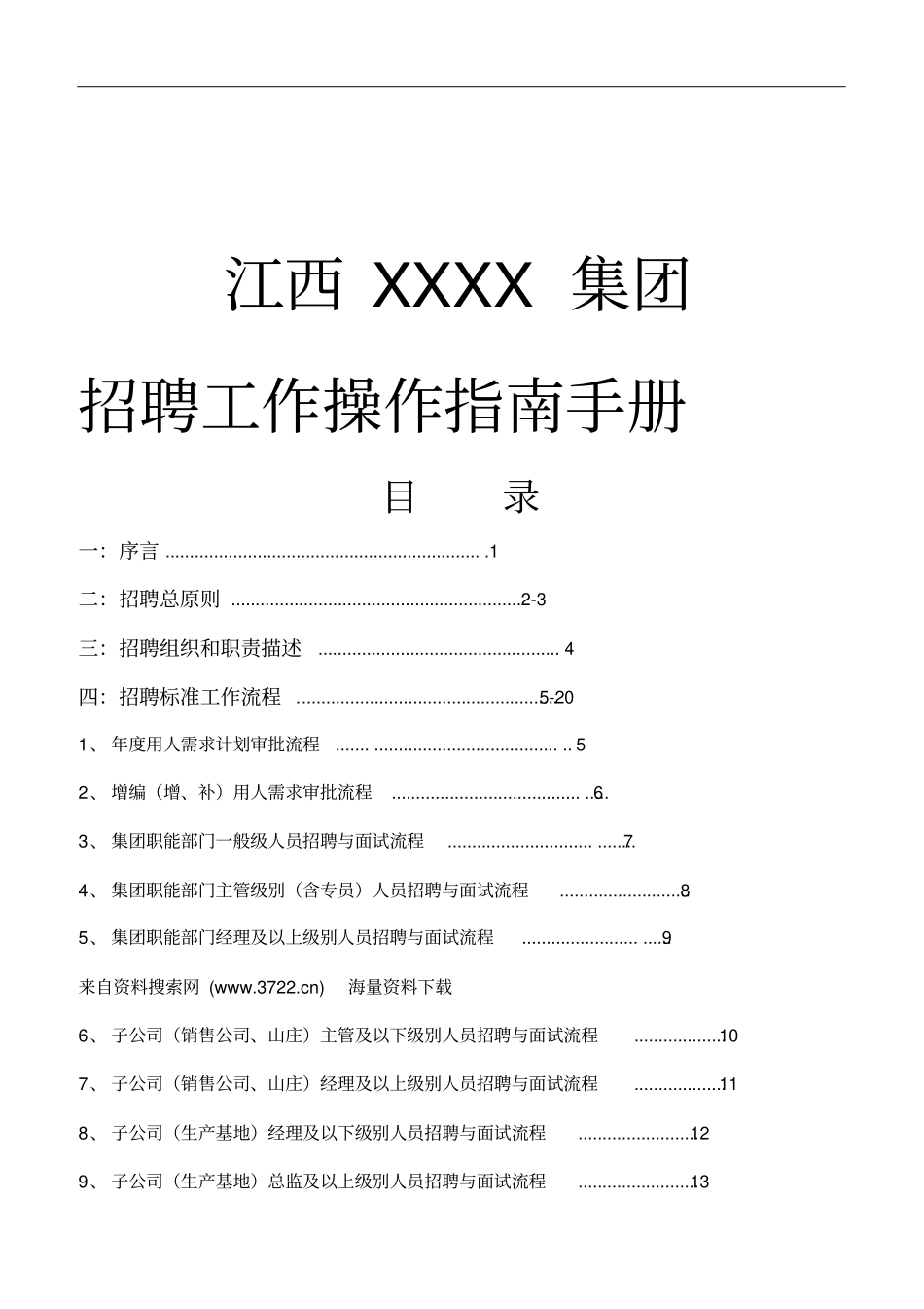 江西XXXX集团招聘工作操作指引手册73_第1页