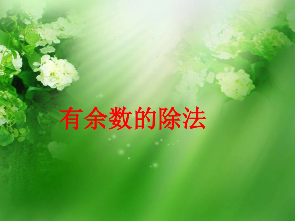 《有余数的除法》课件1_第1页