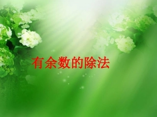 《有余数的除法》课件1