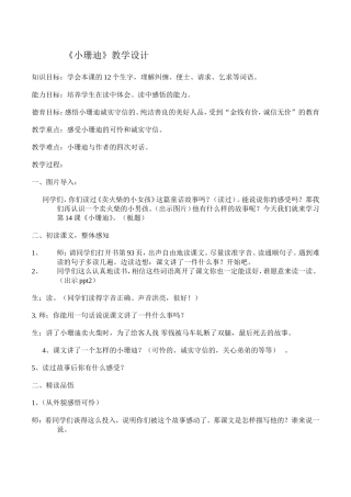 小珊迪教学设计