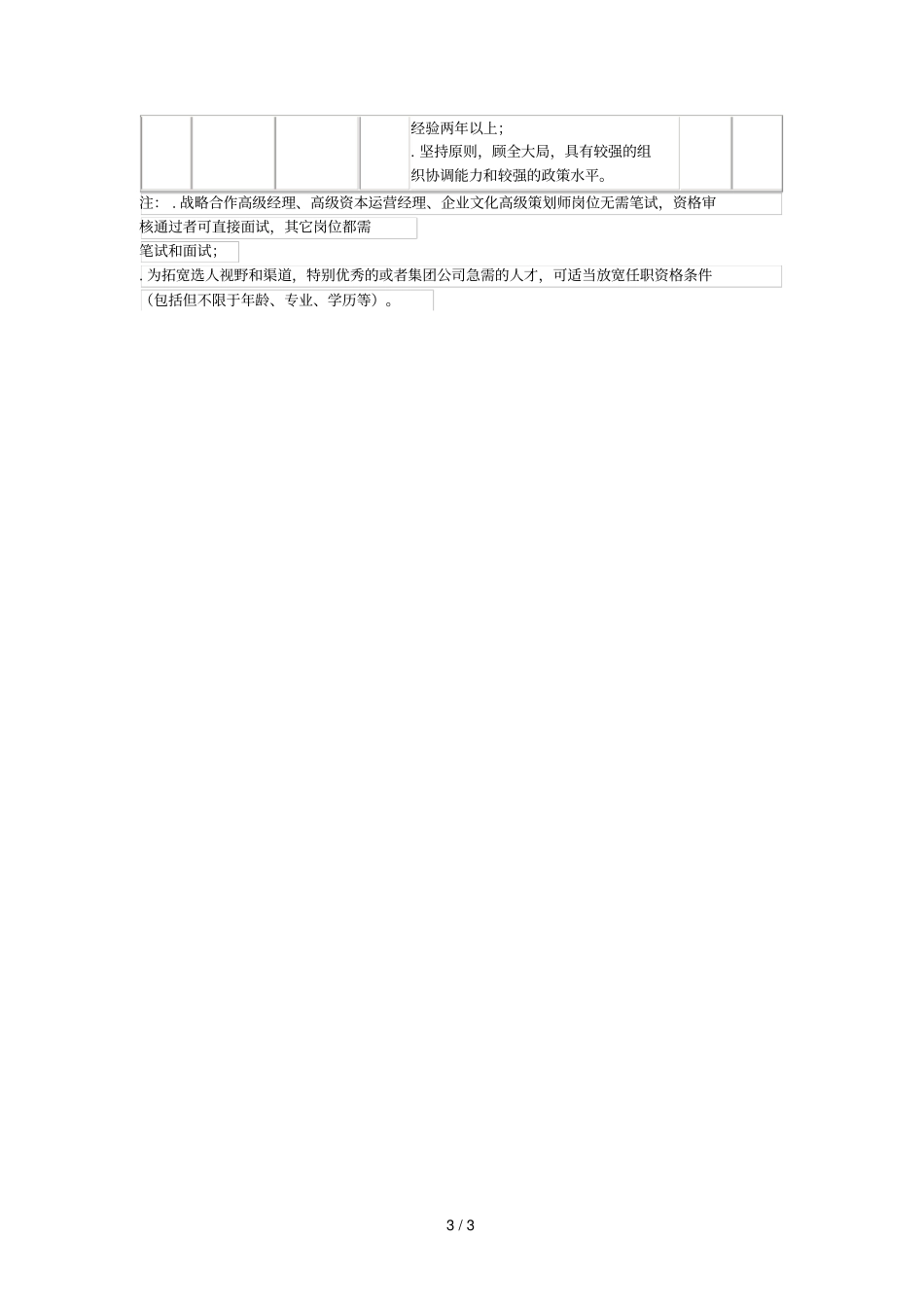 江西铁路投资集团公司招聘计划表_第3页