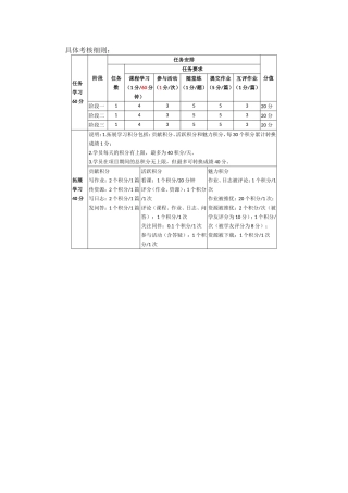 具体考核细则