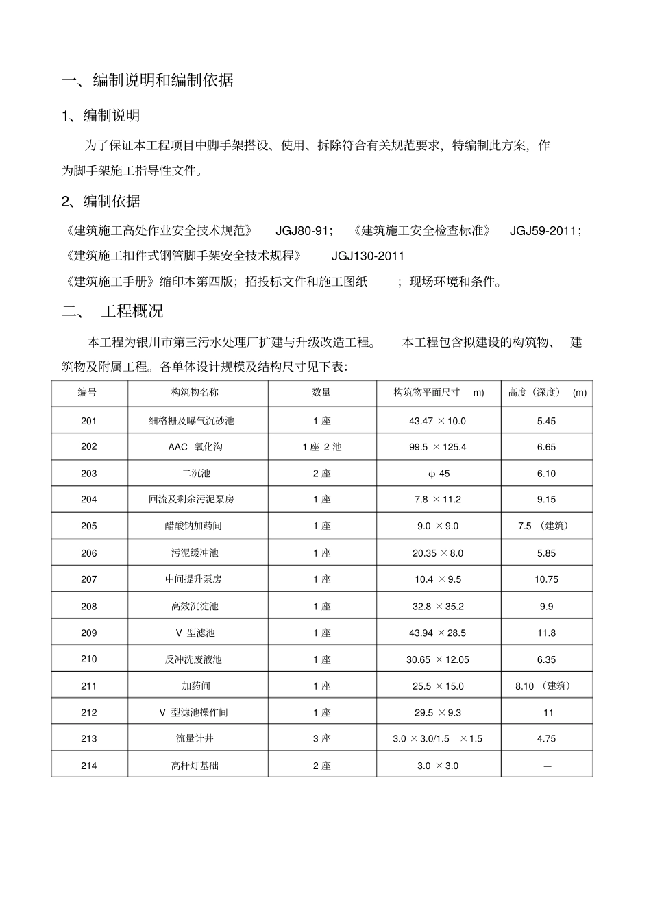污水处理厂脚手架专项施工方案_第2页