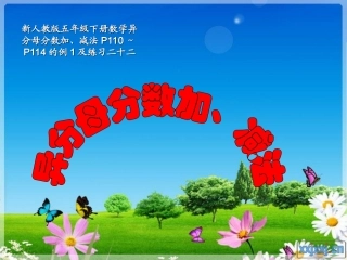 新人教版五年级下册数学异分母分数加减法PPT