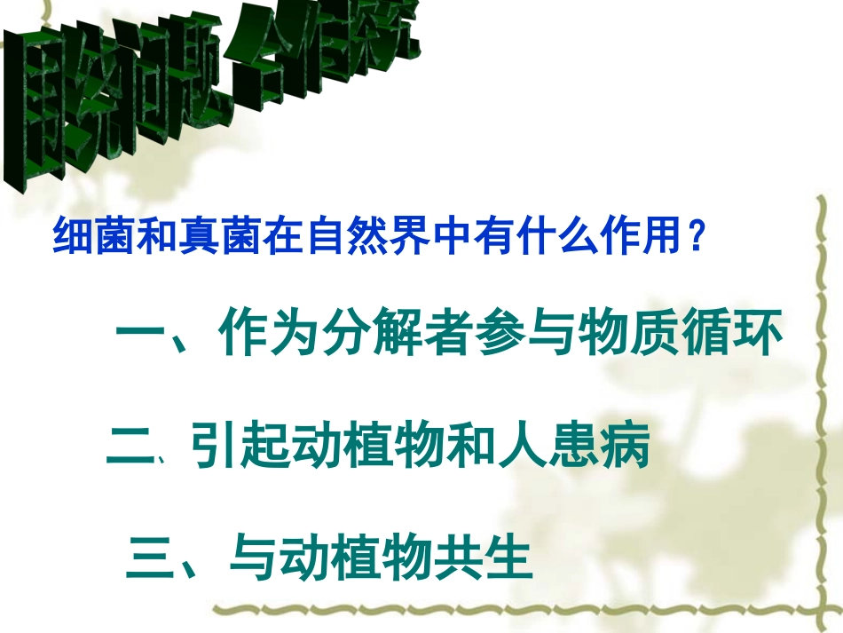 初中二年级生物上册第五单元第四章细菌和真菌第四节细菌和真菌在自然界中的作用第一课时课件_第3页