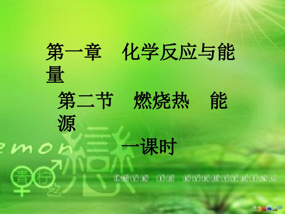 燃烧热能源课件_第1页