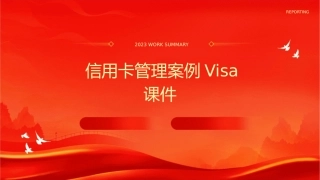 信用卡管理案例Visa课件1