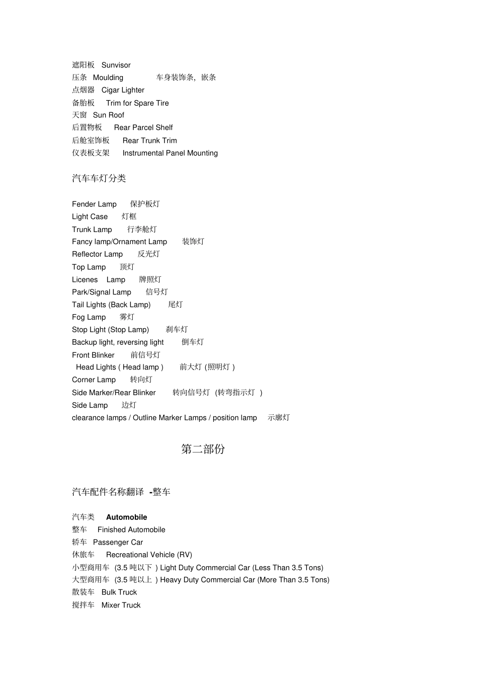 汽车专业词汇汇总_第2页