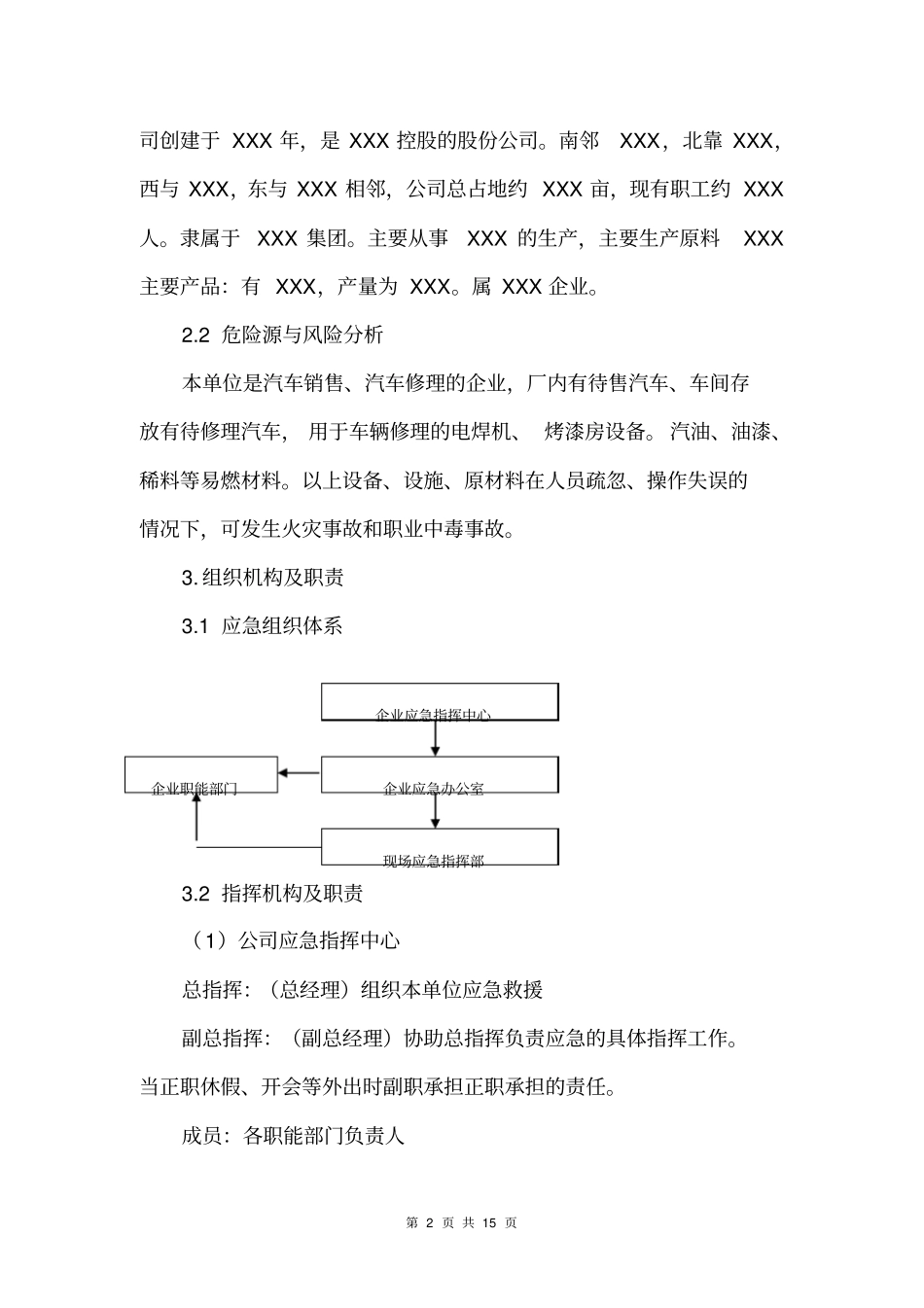 汽车企业应急救援预案_第2页