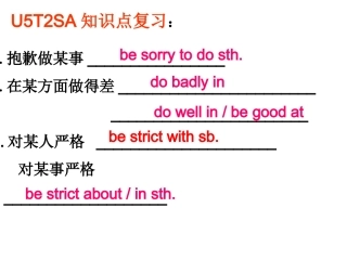 仁爱英语八下期末U5T2复习