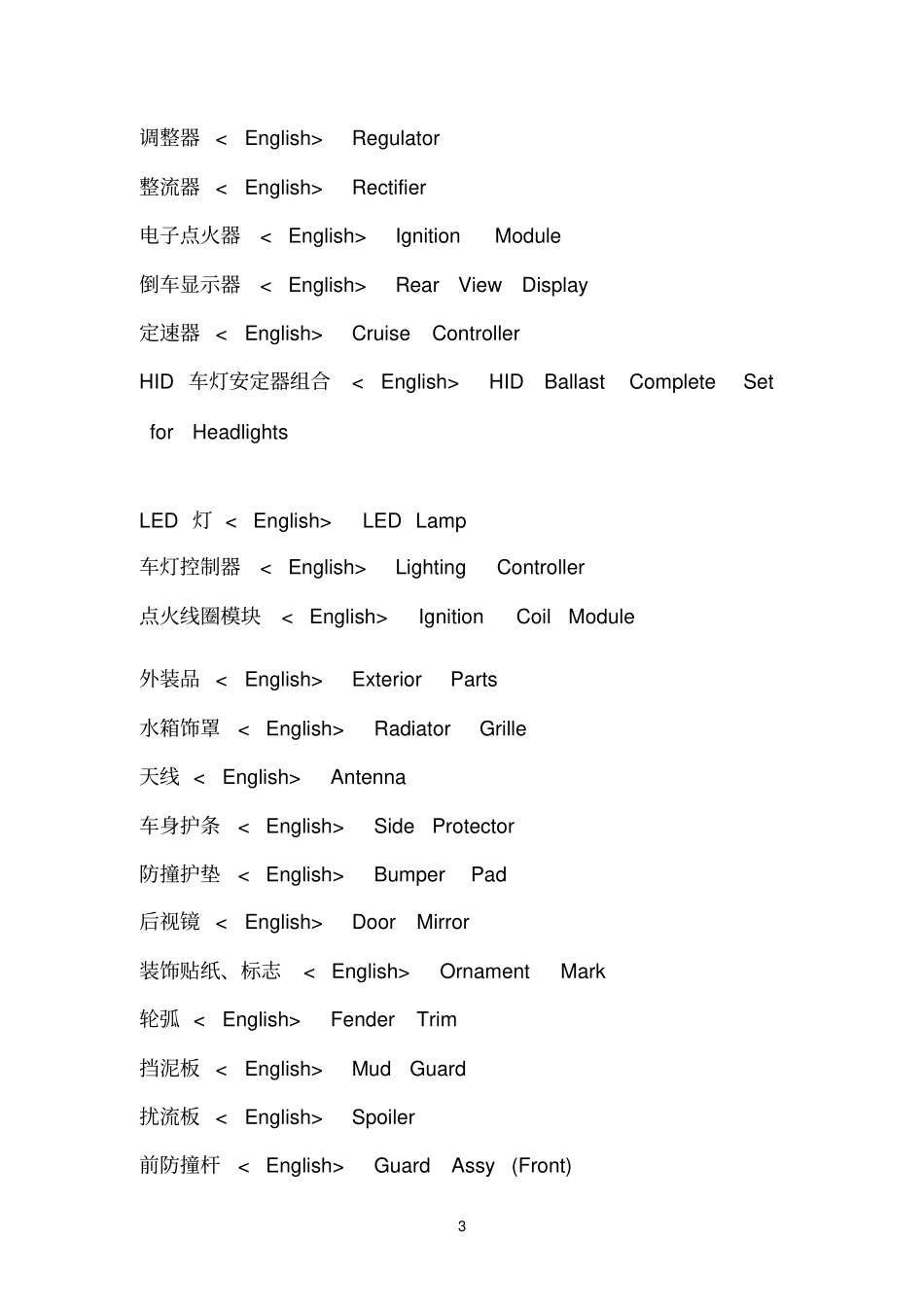 汽车各个零部件英文标示参考资料_第3页