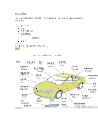 汽车各个部件详解
