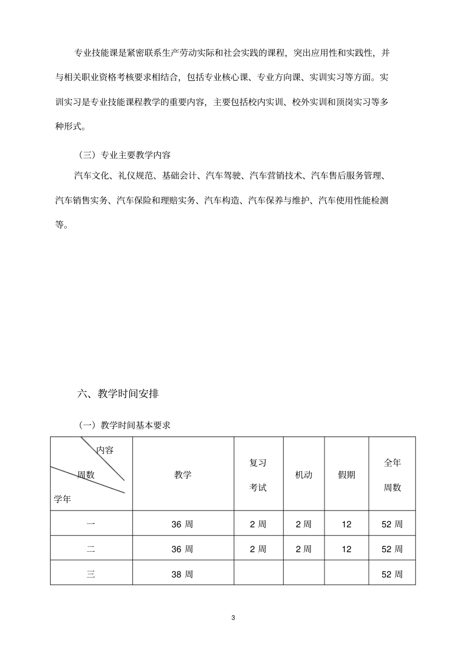 汽车商务培养方案三年制普通中专_第3页