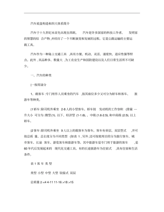 汽车底盘构造简介概要
