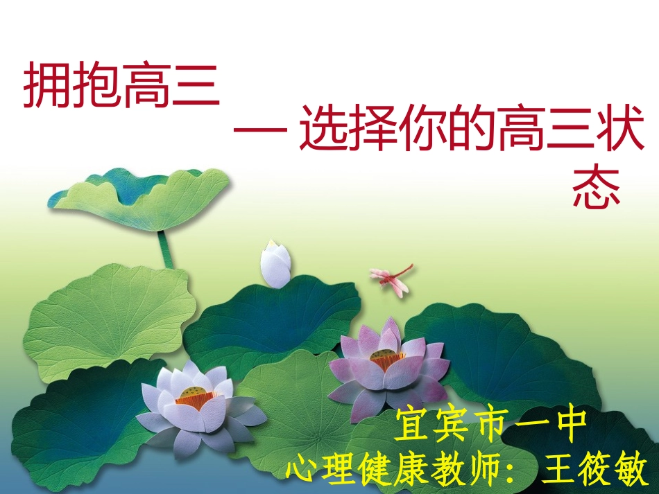 王筱敏高三备考心理_第1页
