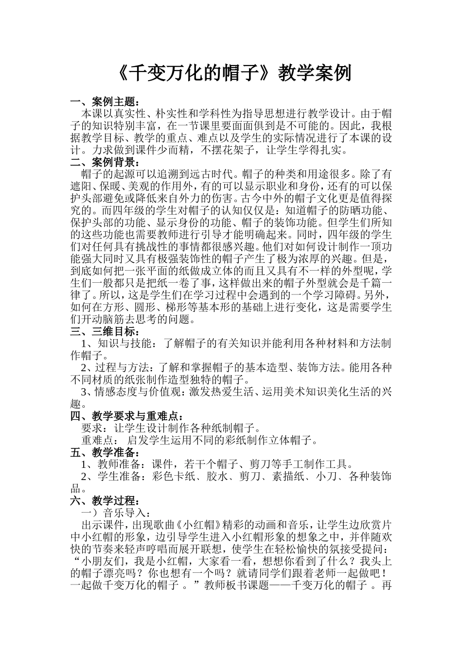 千变万化的帽子_第1页