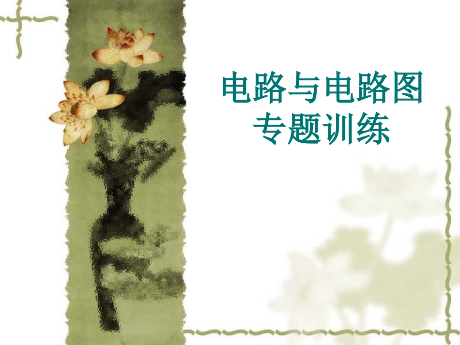 电路与电路图专题训练_第1页