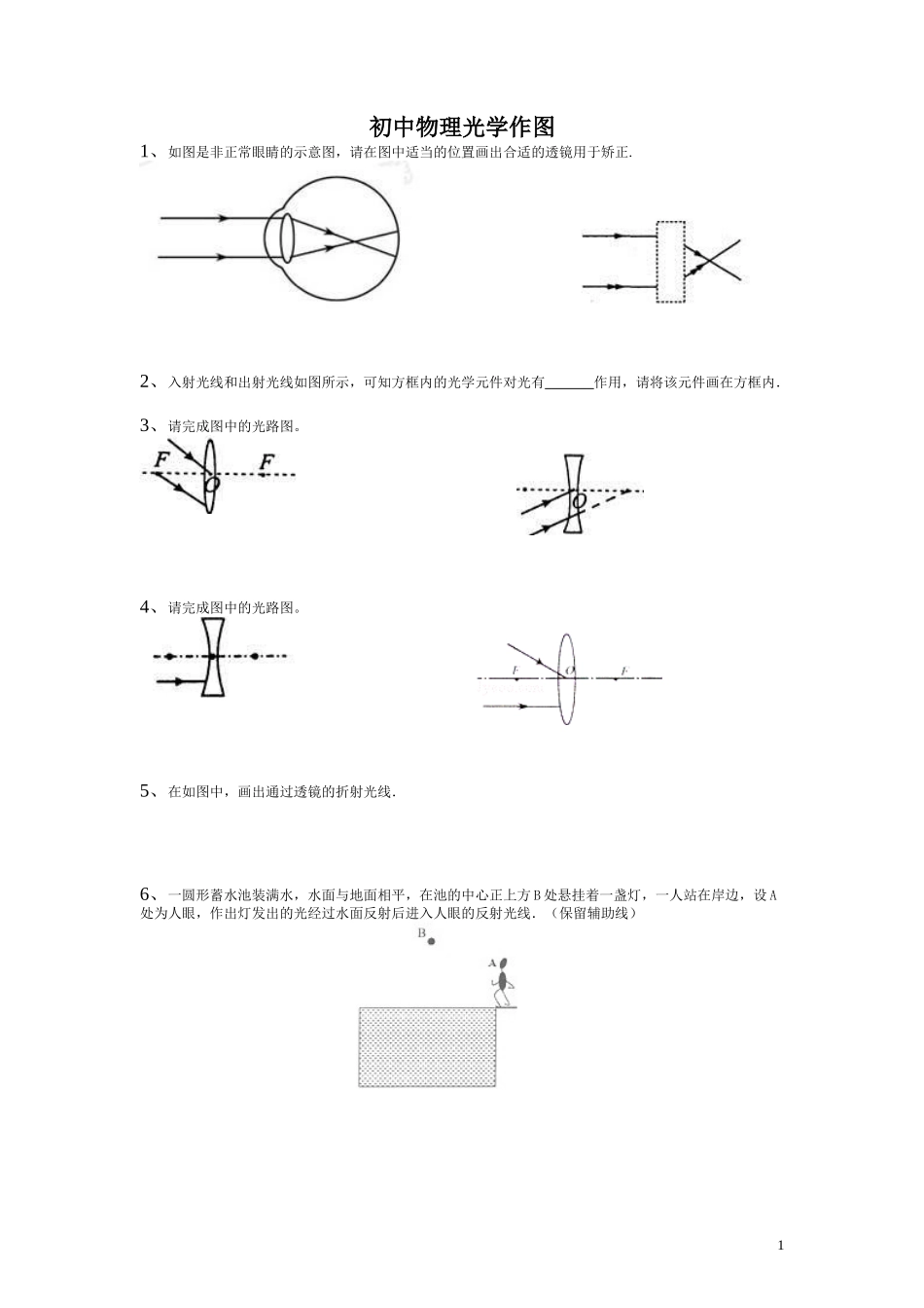 初中物理光学作图_第1页